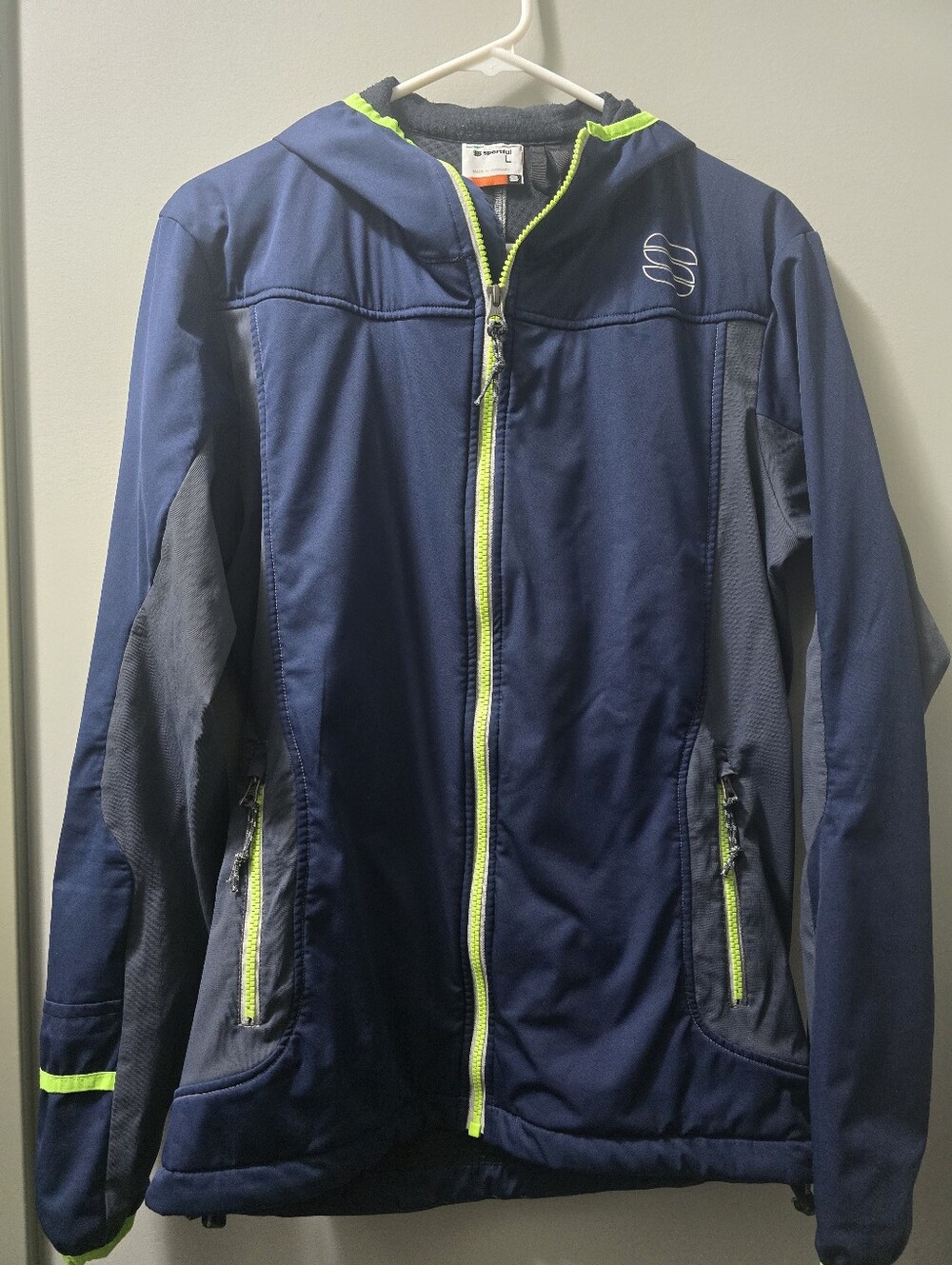 Sportful  Softshell Thermore with Neon Trim - Sporty Hooded Jacket Size Large